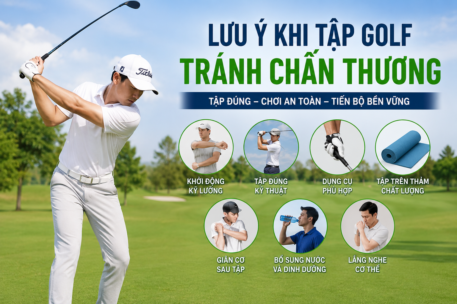 Lưu Ý Khi Tập Golf Tránh Chấn Thương Hiệu Quả Cho Người Mới Và Golfer Lâu Năm