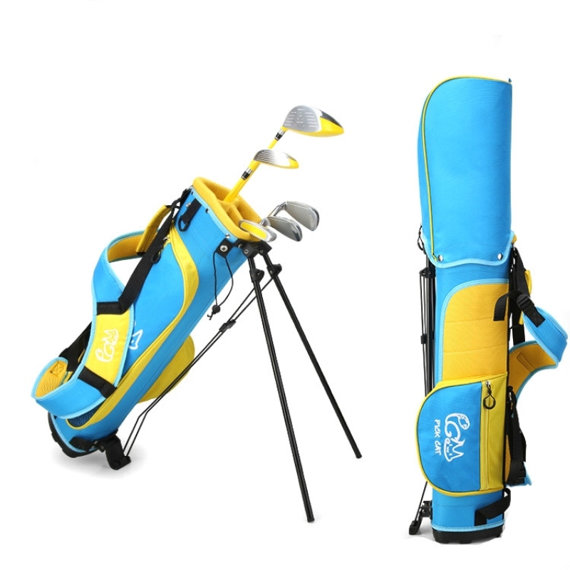 Bộ gậy golf và túi trẻ em màu vàng