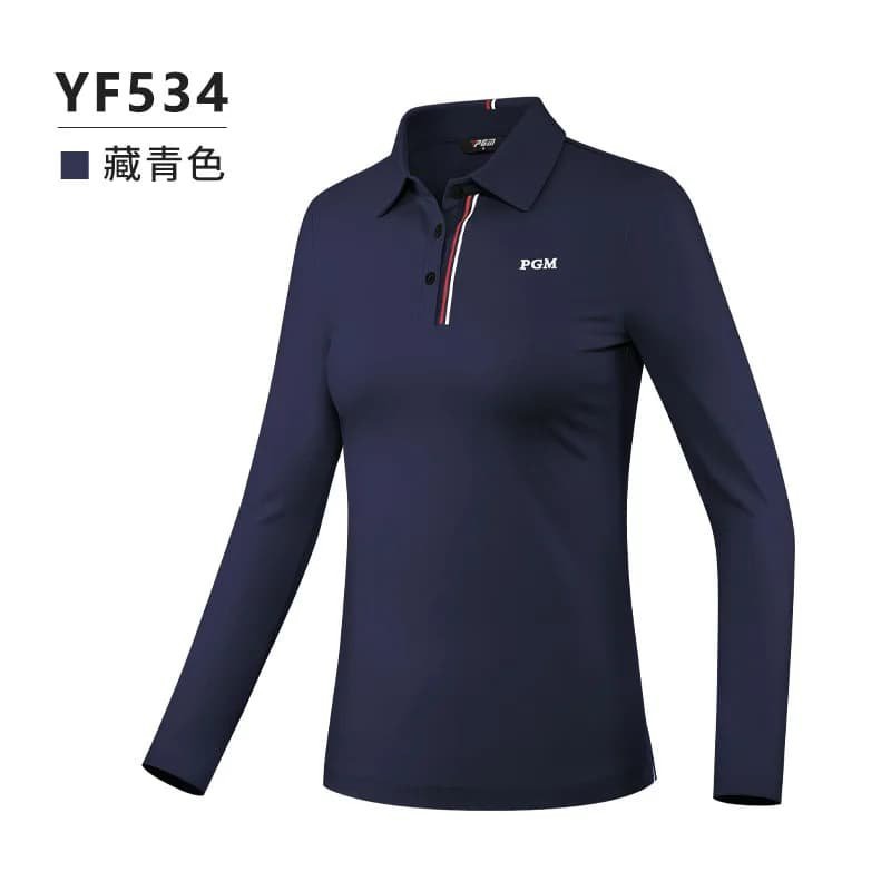 Áo dài tay golf nữ cổ bẻ cao cấp PGM-YF534