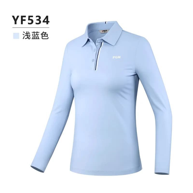 Áo dài tay golf nữ cổ bẻ cao cấp PGM-YF534