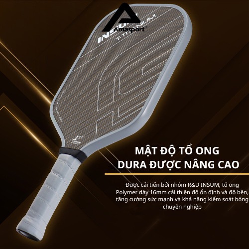 Vợt Pickleball AMASPORT 3k Carbon Titan siêu bền.