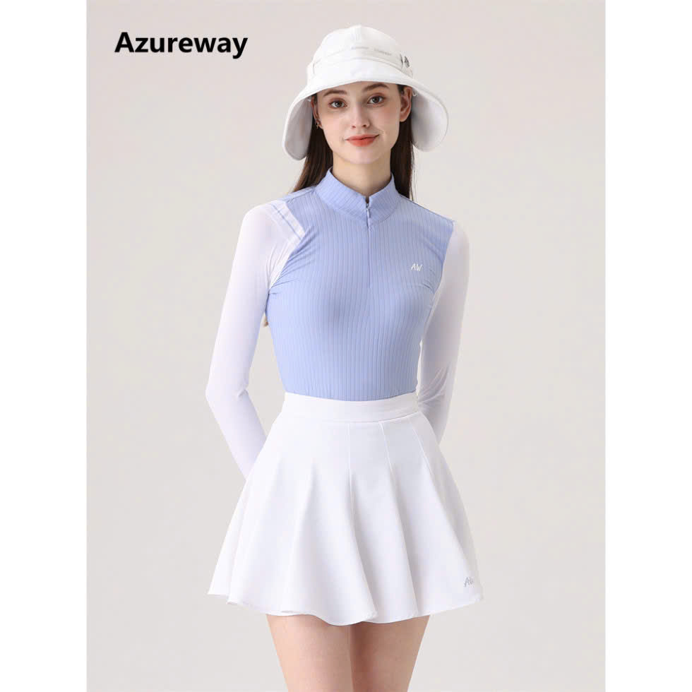 Áo váy golf nữ AZUREWAY mẫu mới nhất 2024 Vải Speed Dry Thấm Hút Phong Cách Thời Trang