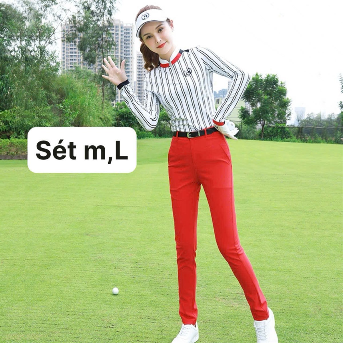 ,set áo quần đồ golf nữ Hàn Quốc