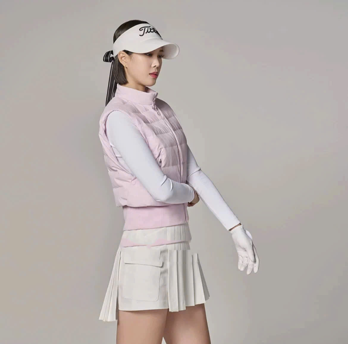 Áo khoác golf Nữ gile phao lông vũ siêu ấm AN012