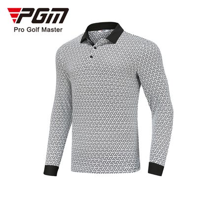Áo golf polo nam dài tay họa tiết -  PGM YF367