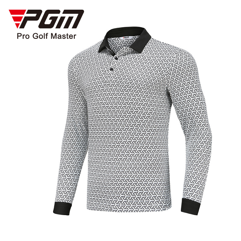 Áo golf polo nam dài tay họa tiết - PGM YF367