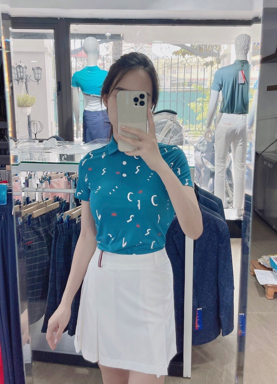 Chân váy golf trắng
