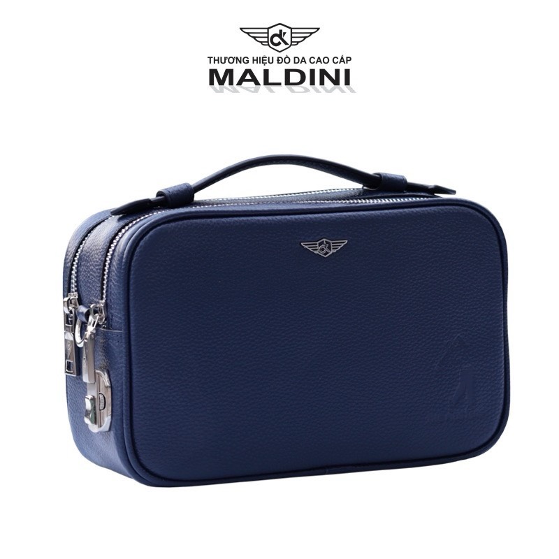 Túi cầm tay da thật MALDINI có khoá số cao cấp chính hãng dành cho nam