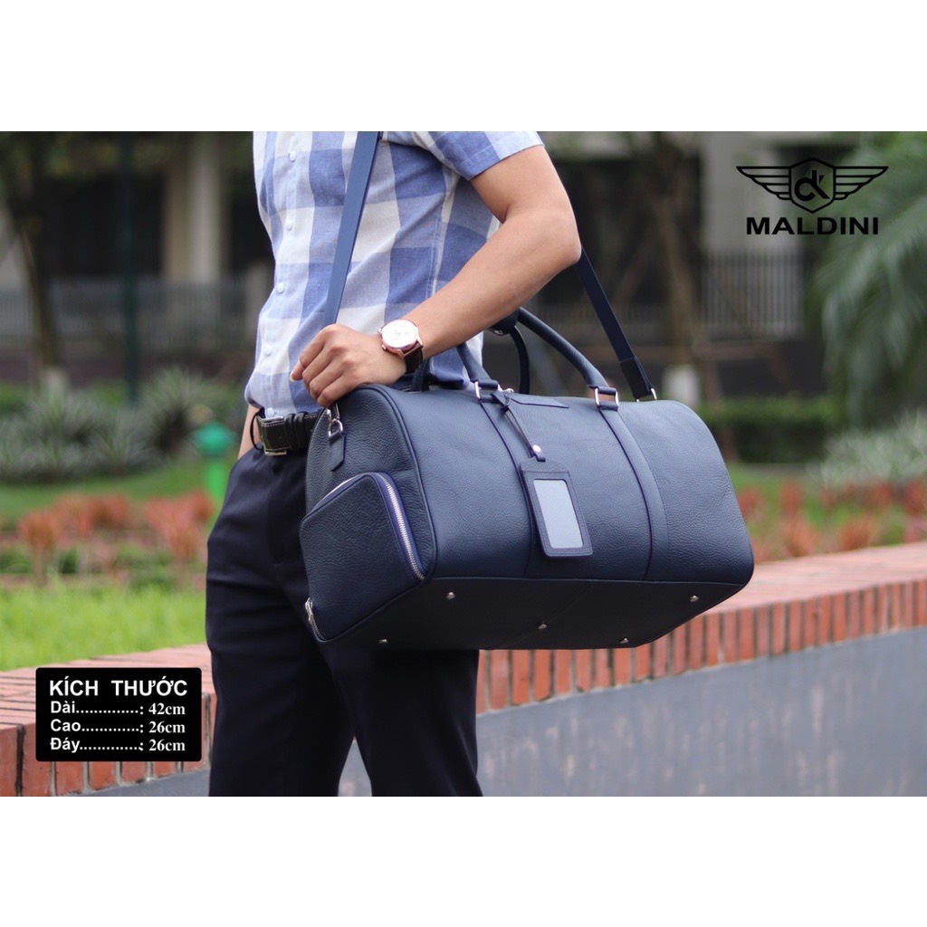 Túi đựng quần áo golf, da bò MALDINI - có ngăn đựng giày