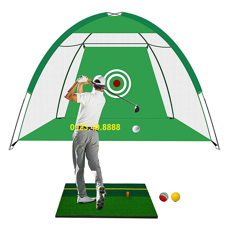 Combo lồng tập golf 2x3m và thảm 30x60