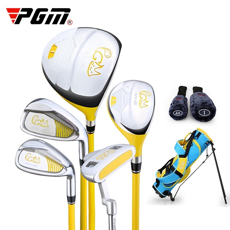 Bộ gậy golf và túi trẻ em màu vàng