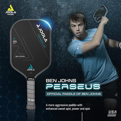 Vợt Pickleball Chính Hãng Joola Ben Johns Perseus 3 Công nghệ bề mặt carbon tích điện